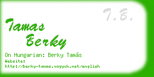 tamas berky business card