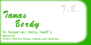tamas berky business card